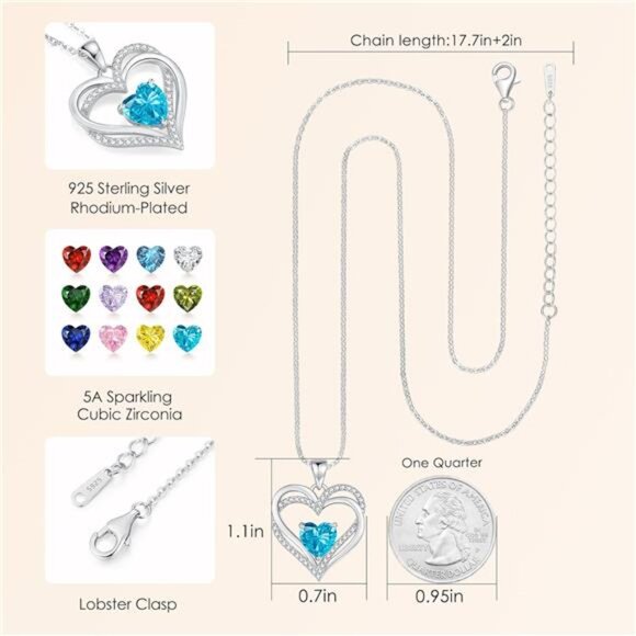 Christmas Birthday Gifts Mother's Day Gift for Women & Her, Necklaces Jewelry - Picture 5 of 7